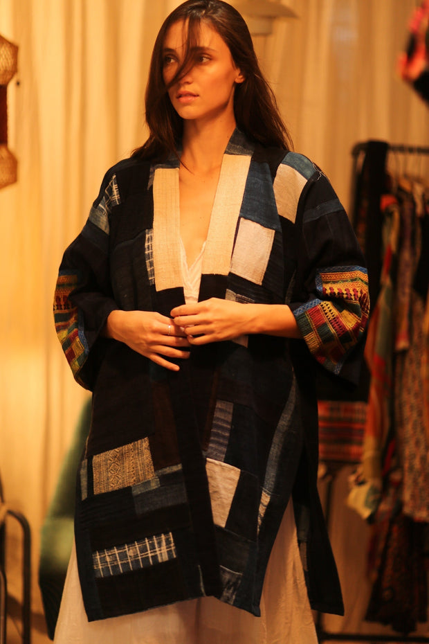 TRIBAL ARTISAN KIMONO ORILA - sustainably made MOMO NEW YORK sustainable clothing, coatandjacket slow fashion
