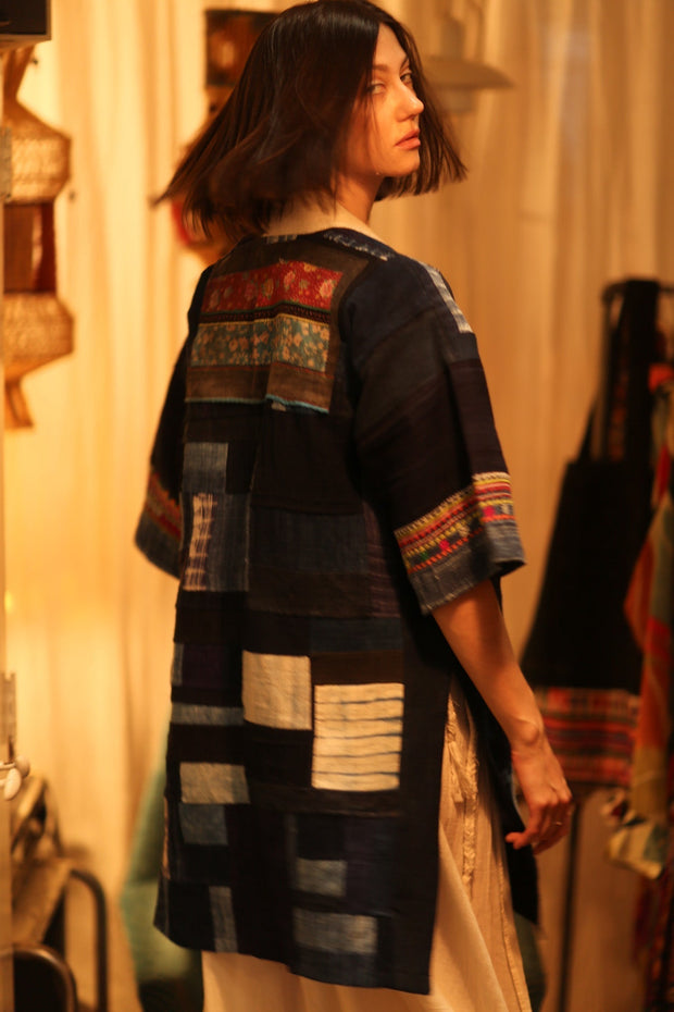 TRIBAL ARTISAN KIMONO PITRA - sustainably made MOMO NEW YORK sustainable clothing, coatandjacket slow fashion