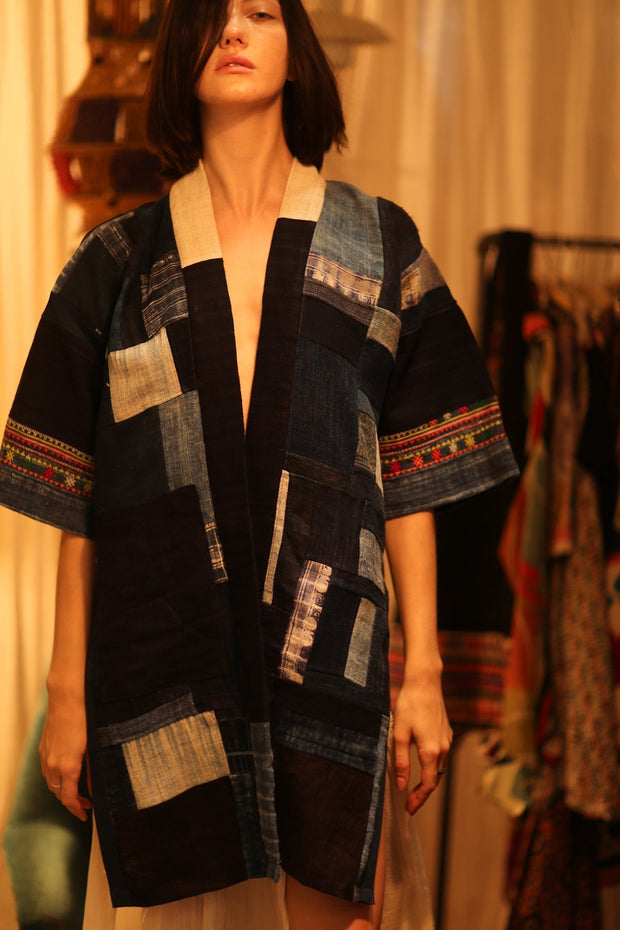 TRIBAL ARTISAN KIMONO PITRA - sustainably made MOMO NEW YORK sustainable clothing, coatandjacket slow fashion
