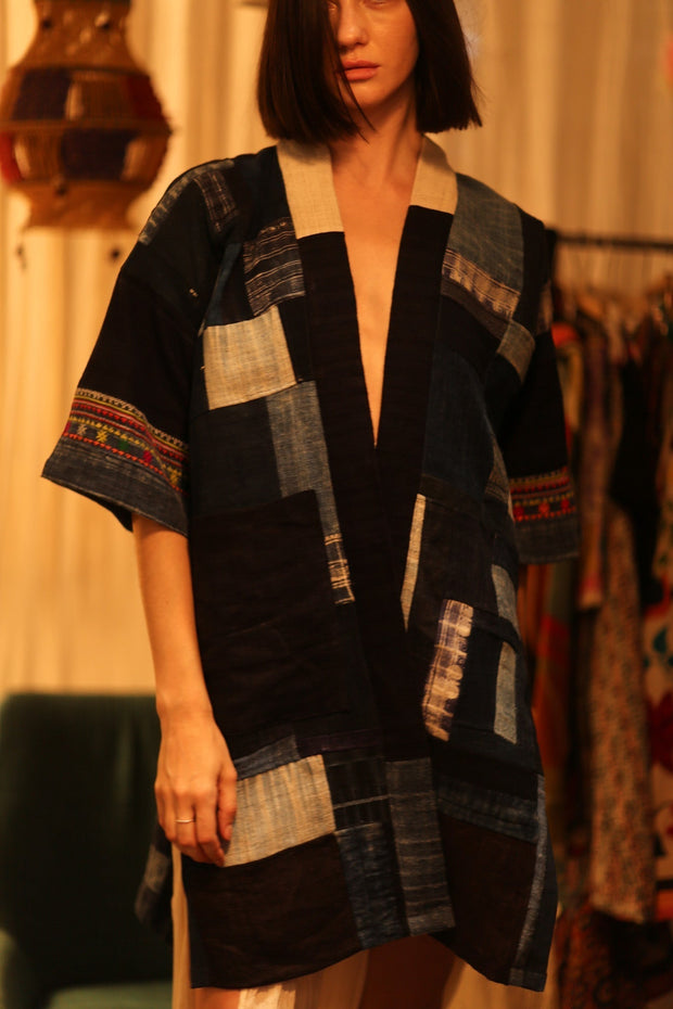 TRIBAL ARTISAN KIMONO PITRA - sustainably made MOMO NEW YORK sustainable clothing, coatandjacket slow fashion