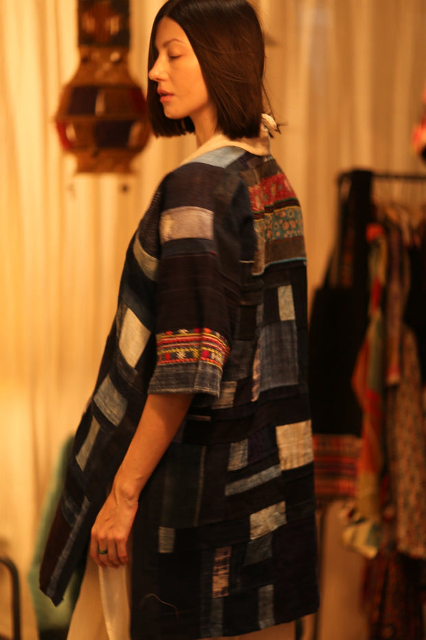 TRIBAL ARTISAN KIMONO PITRA - sustainably made MOMO NEW YORK sustainable clothing, coatandjacket slow fashion