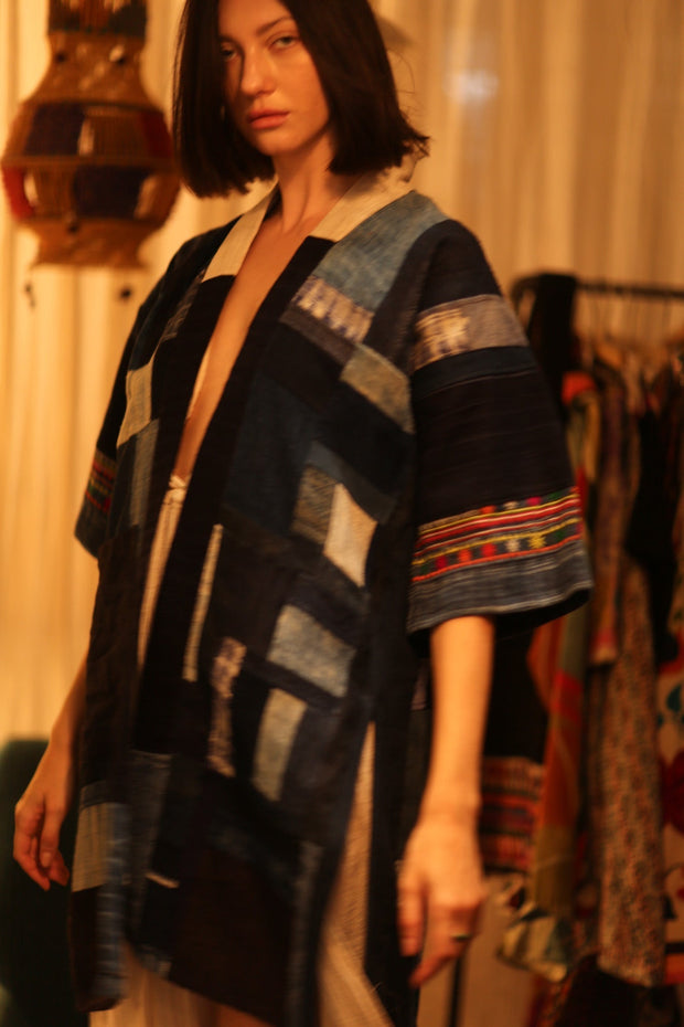 TRIBAL ARTISAN KIMONO PITRA - sustainably made MOMO NEW YORK sustainable clothing, coatandjacket slow fashion