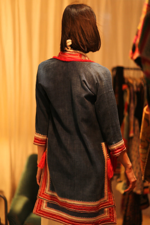 TRIBAL ARTISAN KIMONO RITU - sustainably made MOMO NEW YORK sustainable clothing, kimono slow fashion