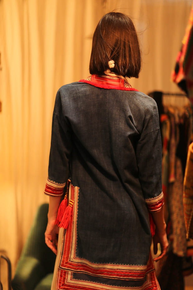 TRIBAL ARTISAN KIMONO RITU - sustainably made MOMO NEW YORK sustainable clothing, kimono slow fashion