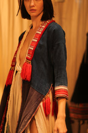 TRIBAL ARTISAN KIMONO RITU - sustainably made MOMO NEW YORK sustainable clothing, kimono slow fashion