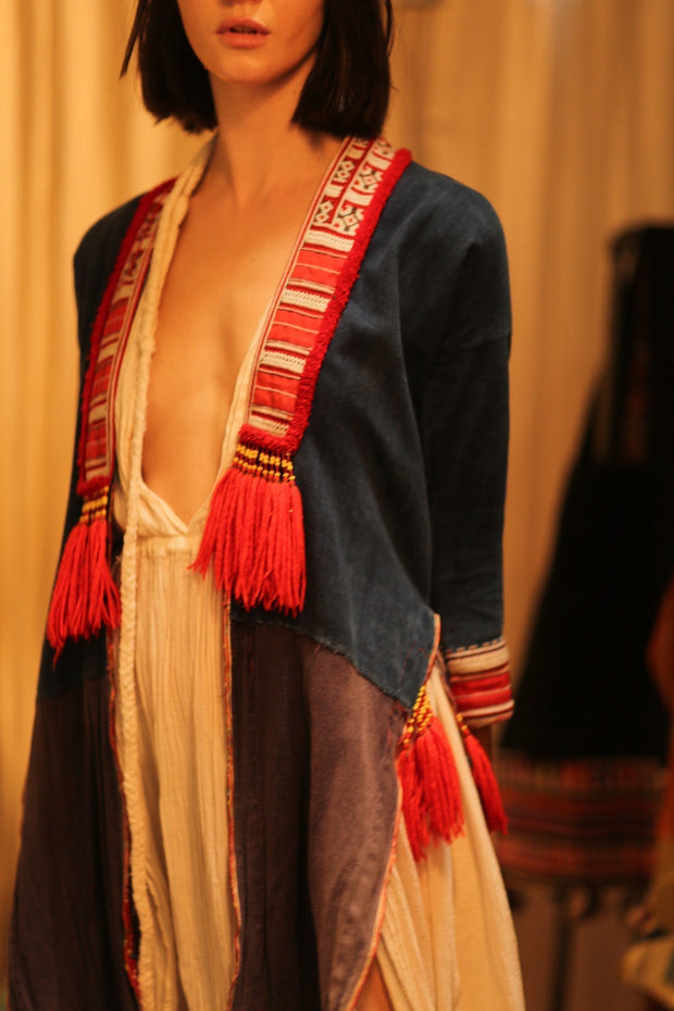TRIBAL ARTISAN KIMONO RITU - sustainably made MOMO NEW YORK sustainable clothing, kimono slow fashion