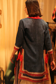 TRIBAL ARTISAN KIMONO RITU - sustainably made MOMO NEW YORK sustainable clothing, kimono slow fashion
