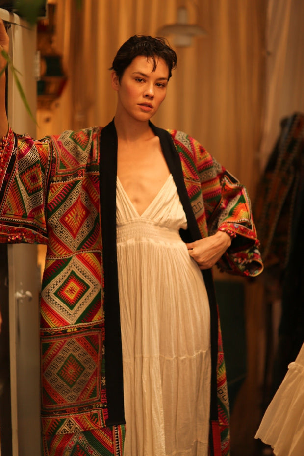 TRIBAL COAT DUSTER BILAL - sustainably made MOMO NEW YORK sustainable clothing, Coat slow fashion