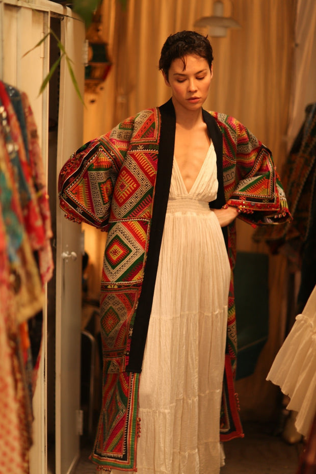 TRIBAL COAT DUSTER BILAL - sustainably made MOMO NEW YORK sustainable clothing, Coat slow fashion