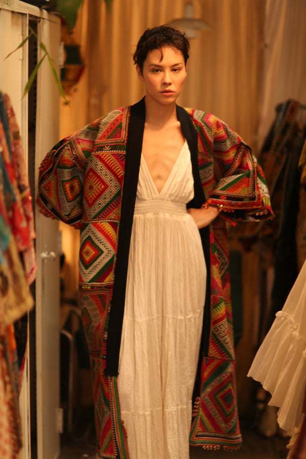 TRIBAL COAT DUSTER BILAL - sustainably made MOMO NEW YORK sustainable clothing, Coat slow fashion
