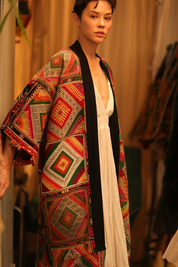 TRIBAL COAT DUSTER BILAL - sustainably made MOMO NEW YORK sustainable clothing, Coat slow fashion
