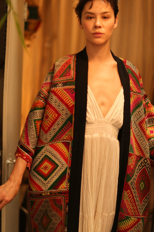 TRIBAL COAT DUSTER BILAL - sustainably made MOMO NEW YORK sustainable clothing, Coat slow fashion