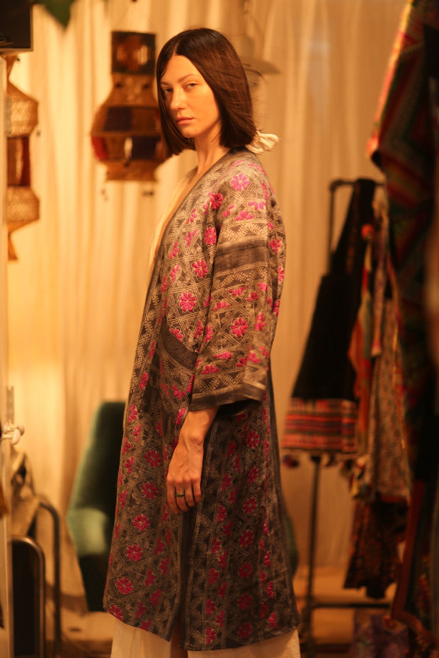 TRIBAL KIMONO BARUNDI - sustainably made MOMO NEW YORK sustainable clothing, Coat slow fashion