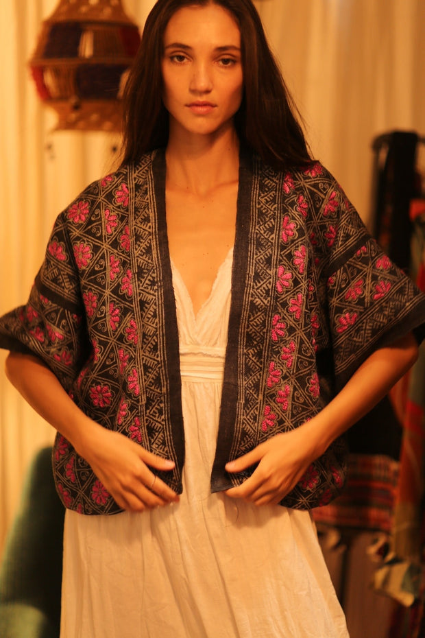 TRIBAL KIMONO BELINDA - sustainably made MOMO NEW YORK sustainable clothing, Coat slow fashion