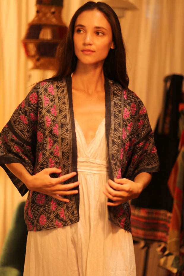 TRIBAL KIMONO BELINDA - sustainably made MOMO NEW YORK sustainable clothing, Coat slow fashion