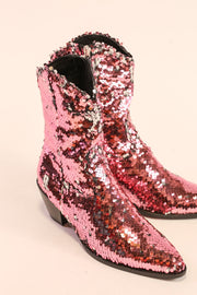 TWO TONE SEQUIN BOOTS TAHSI - sustainably made MOMO NEW YORK sustainable clothing, slow fashion