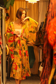WING SILK KIMONO PINA MULTI - sustainably made MOMO NEW YORK sustainable clothing, bestseller slow fashion