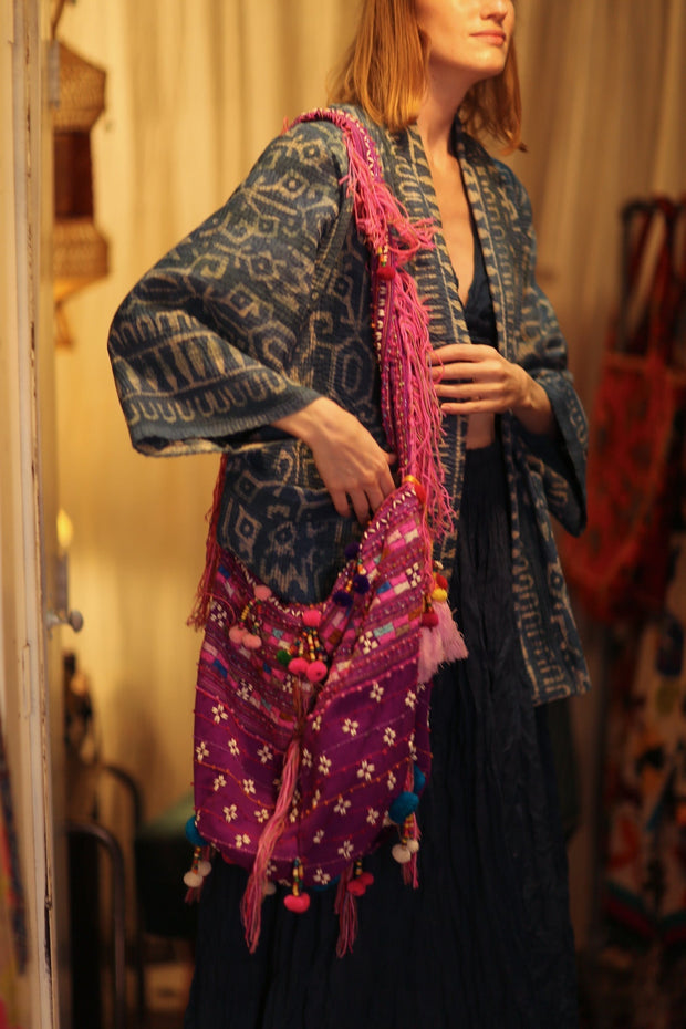 XENIA EMBROIDERED BAG - sustainably made MOMO NEW YORK sustainable clothing, bag slow fashion