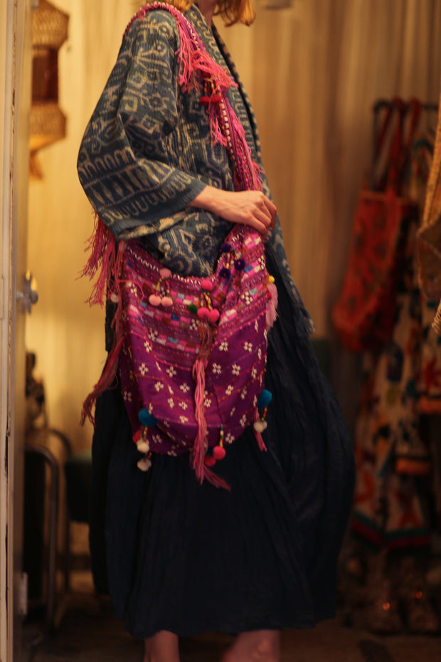 XENIA EMBROIDERED BAG - sustainably made MOMO NEW YORK sustainable clothing, bag slow fashion