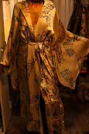 XL SILK WING KIMONO PINA ARTIST NIS - sustainably made MOMO NEW YORK sustainable clothing, bestseller slow fashion