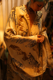 XL SILK WING KIMONO PINA ARTIST NIS - sustainably made MOMO NEW YORK sustainable clothing, bestseller slow fashion