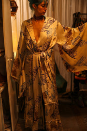 XL SILK WING KIMONO PINA ARTIST NIS - sustainably made MOMO NEW YORK sustainable clothing, bestseller slow fashion