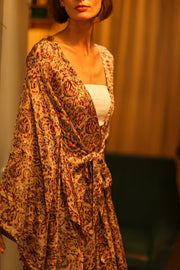 XXL WING SILK KIMONO PINA - sustainably made MOMO NEW YORK sustainable clothing, bestseller slow fashion