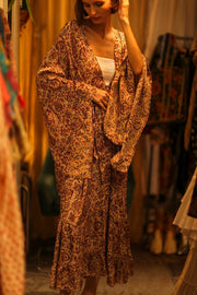 XXL WING SILK KIMONO PINA - sustainably made MOMO NEW YORK sustainable clothing, bestseller slow fashion