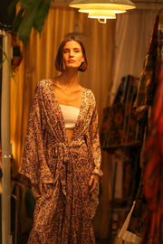 XXL WING SILK KIMONO PINA - sustainably made MOMO NEW YORK sustainable clothing, bestseller slow fashion