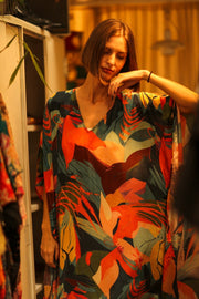 YAYA SILK KAFTAN CARMEN - sustainably made MOMO NEW YORK sustainable clothing, dresskaftan slow fashion