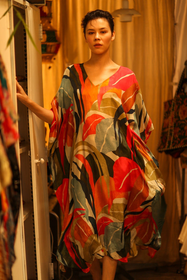 YAYA SILK KAFTAN LINEA MO - sustainably made MOMO NEW YORK sustainable clothing, dresskaftan slow fashion