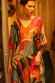 YAYA SILK KAFTAN LINEA MO - sustainably made MOMO NEW YORK sustainable clothing, dresskaftan slow fashion