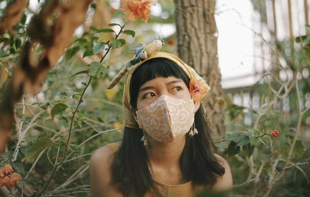 BATIK ORGANIC HAND CRAFTED FACE MASK YU - sustainably made MOMO NEW YORK sustainable clothing, offerfm slow fashion