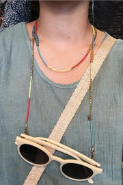 BEADED FACE MASK NECK STRAP NICOLE - sustainably made MOMO NEW YORK sustainable clothing, offerfm slow fashion