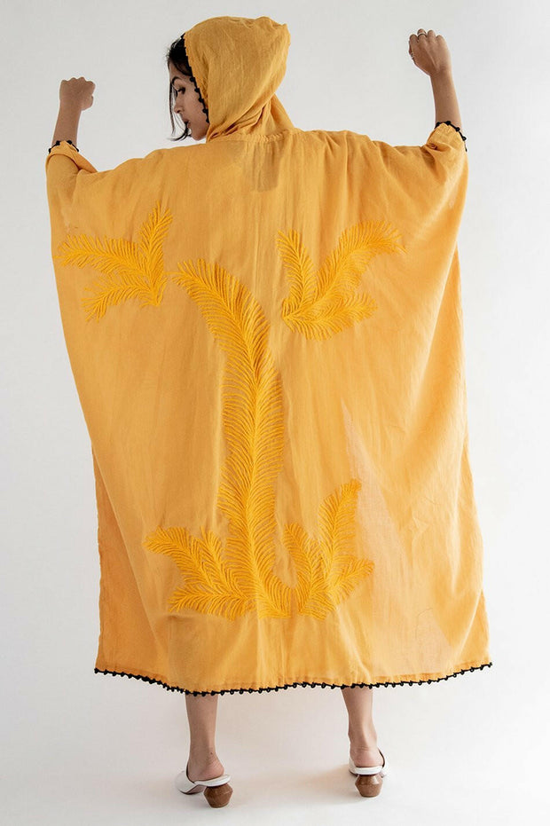 Bohemian Hoodie Embroidered Kaftan Wawee - sustainably made MOMO NEW YORK sustainable clothing, offer slow fashion