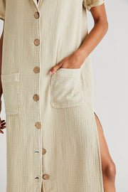 COTTON DRESS ALISTAIR - sustainably made MOMO NEW YORK sustainable clothing, Boho Chic Dress slow fashion