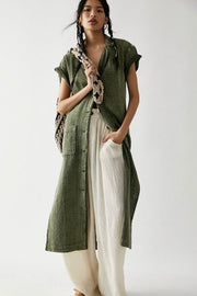 COTTON DRESS ALISTAIR - sustainably made MOMO NEW YORK sustainable clothing, Boho Chic Dress slow fashion