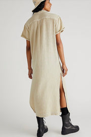 COTTON DRESS ALISTAIR - sustainably made MOMO NEW YORK sustainable clothing, Boho Chic Dress slow fashion