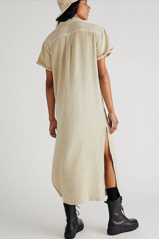 COTTON DRESS ALISTAIR - sustainably made MOMO NEW YORK sustainable clothing, Boho Chic Dress slow fashion