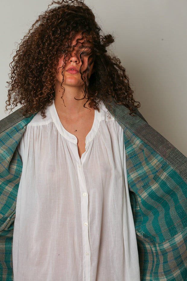 COTTON JACKET PIRA VINTAGE KANTHA QUILT - sustainably made MOMO NEW YORK sustainable clothing, Jacket slow fashion