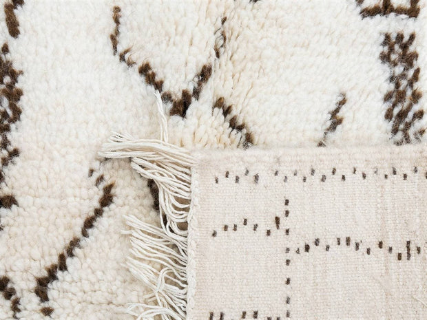 Creme Berber Moroccan Azilal Rug Size 7.87 ft x 5.05 ft - sustainably made MOMO NEW YORK sustainable clothing, rug slow fashion