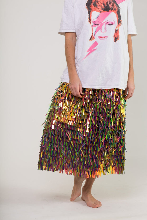 EMBELLISHED SKIRT SRISA - sustainably made MOMO NEW YORK sustainable clothing, skirt slow fashion