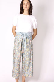 EMBROIDERED FISHERMAN PANTS MAYU - sustainably made MOMO NEW YORK sustainable clothing, pants slow fashion