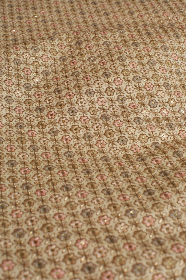 EMBROIDERED SILK B32-19 - sustainably made MOMO NEW YORK sustainable clothing, fabric slow fashion