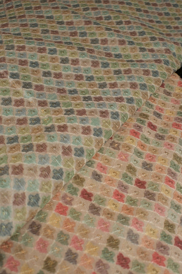 EMBROIDERED SILK B32-35 - sustainably made MOMO NEW YORK sustainable clothing, fabric slow fashion