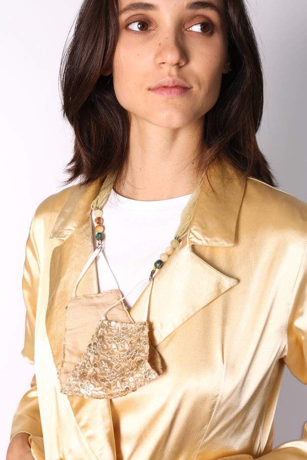 FACE MASK HOLDER ARABELLA - sustainably made MOMO NEW YORK sustainable clothing, slow fashion