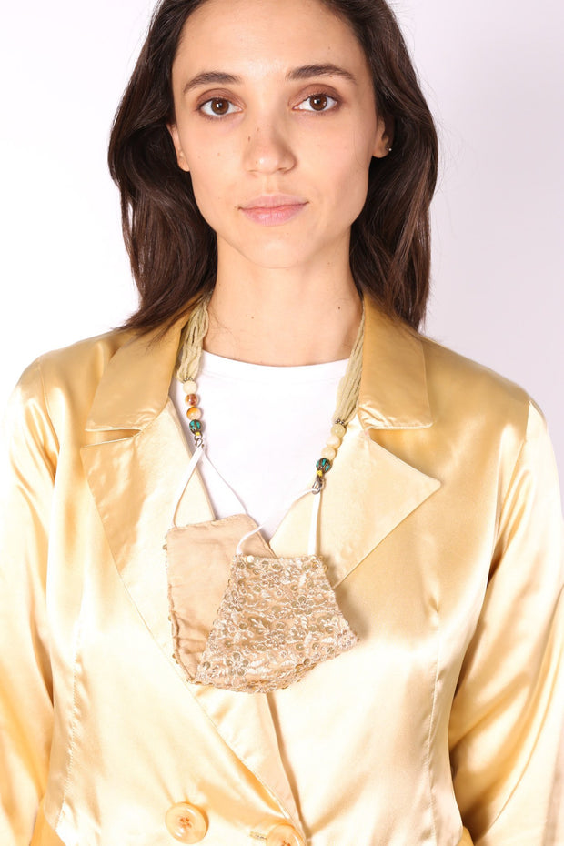 FACE MASK HOLDER ARABELLA - sustainably made MOMO NEW YORK sustainable clothing, slow fashion