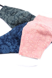 FACE MASK NAOKO EMBROIDERED COTTON - sustainably made MOMO NEW YORK sustainable clothing, offerfm slow fashion