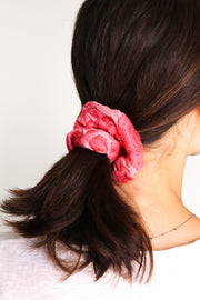 SILK EMBROIDERED SCRUNCHIE TARINI - sustainably made MOMO NEW YORK sustainable clothing, slow fashion