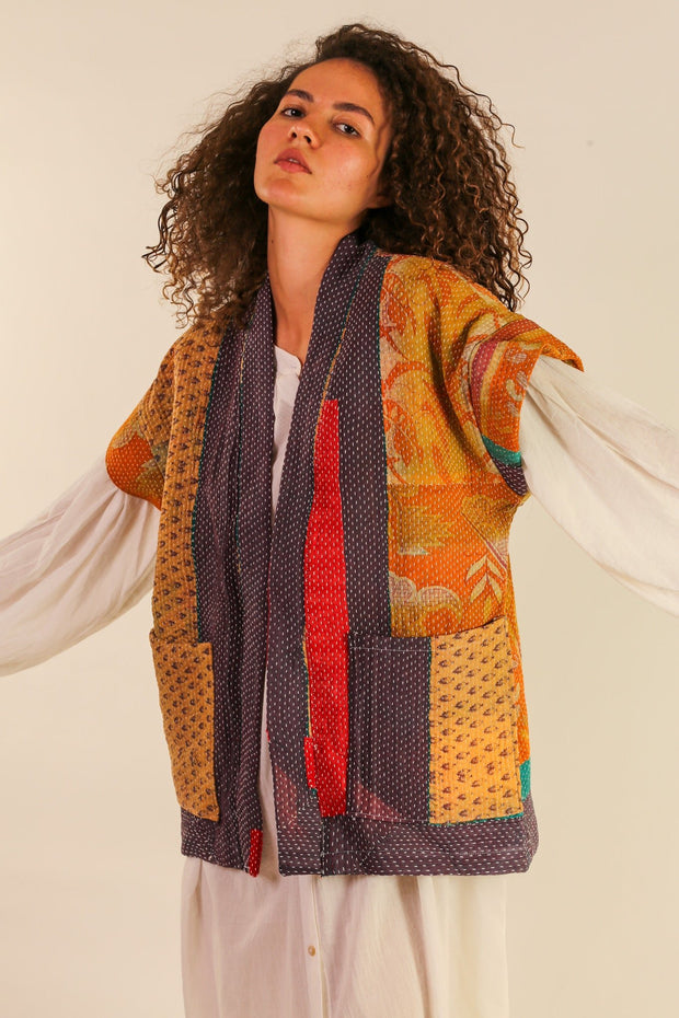 KANTHA VINTAGE QUILT ASSO - sustainably made MOMO NEW YORK sustainable clothing, slow fashion